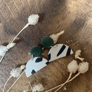 Handmade polymer clay earrings in the style Laura